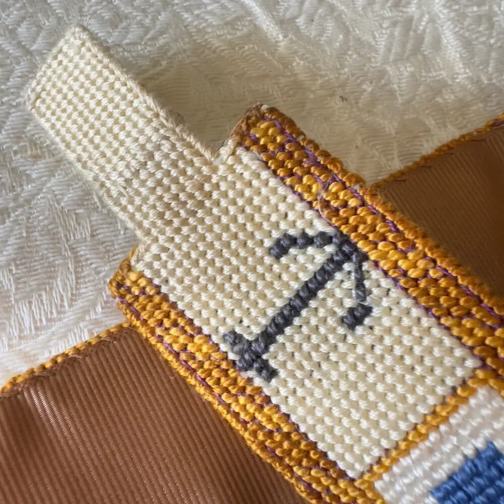 Vintage Needlepoint Belt 320 Catalina Yacht Maritime Signal Flags OOAK 23”